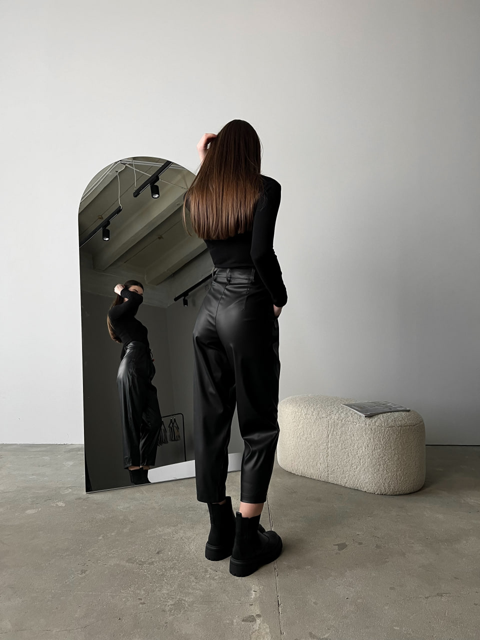Кожаные брюки Reload - Terra, черный - Фото 2