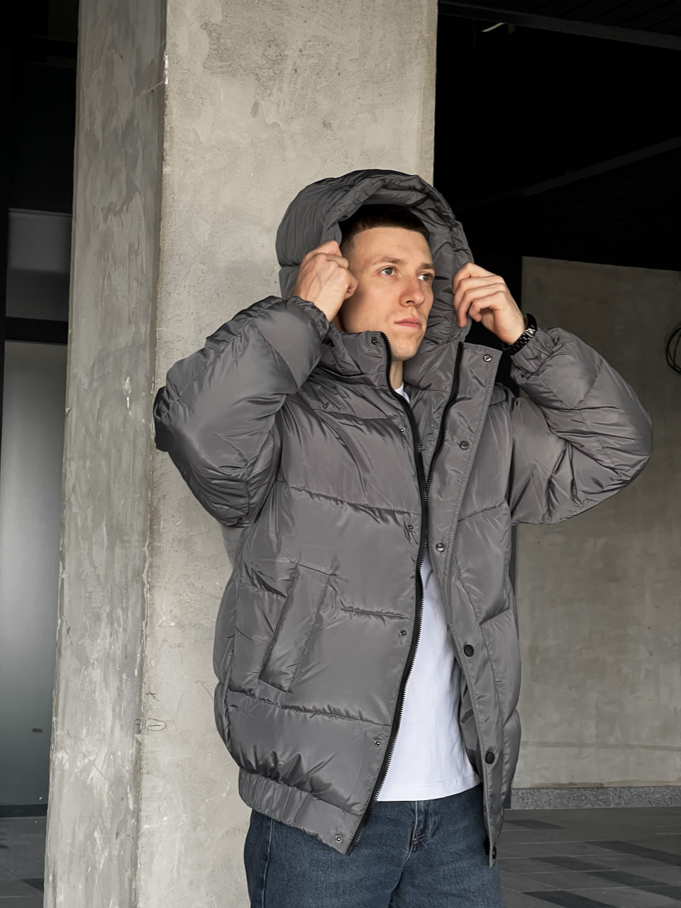 Мужская зимняя куртка Reload Oslo темно-серая - Фото 3