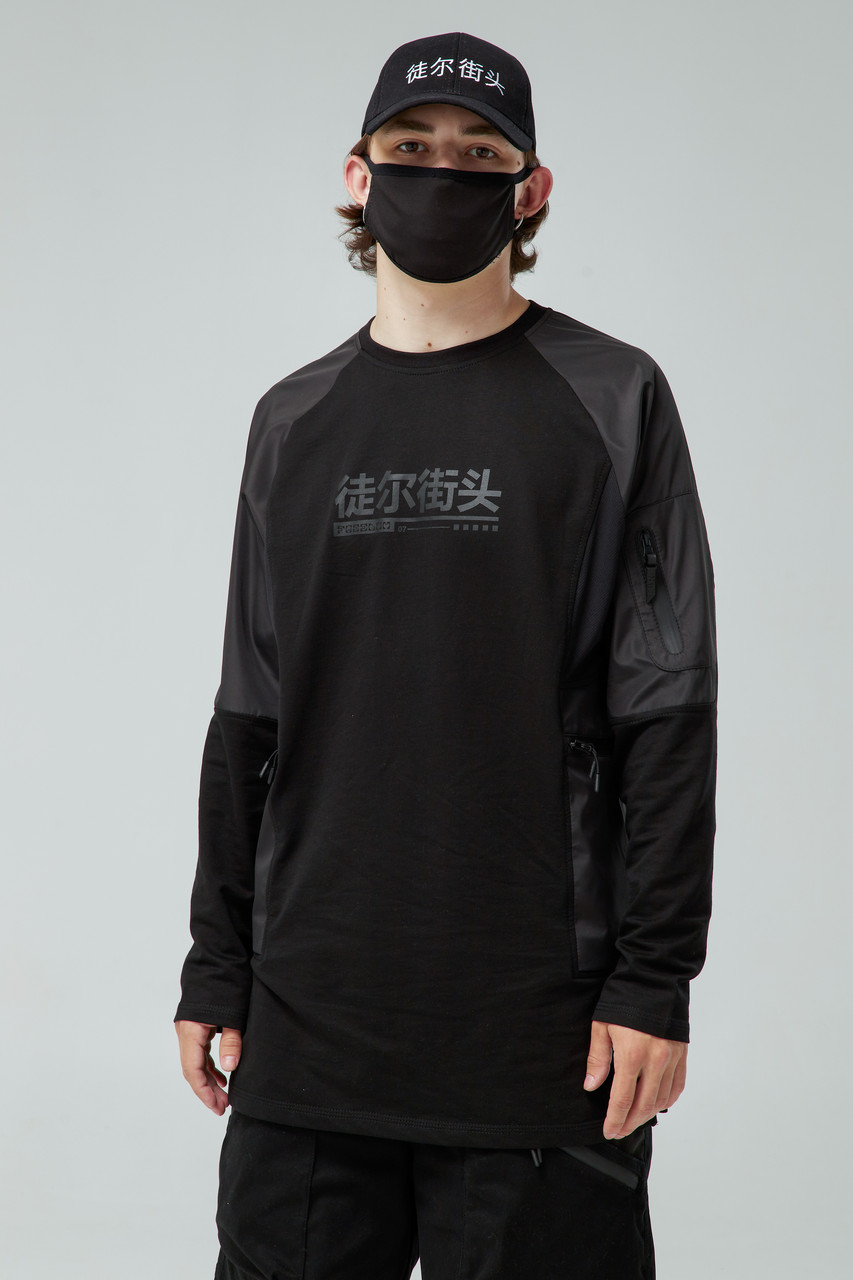 Лонгслив мужской черный с принтом от бренда ТУР модель Сайго TURWEAR - Фото 3