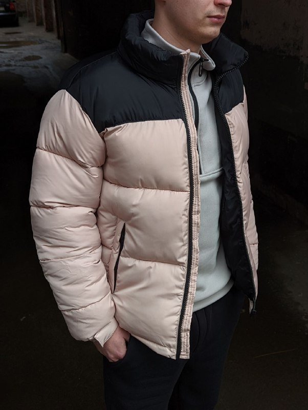 Чоловіча зимова куртка-пуховик Reload Simple рожева - Фото 1