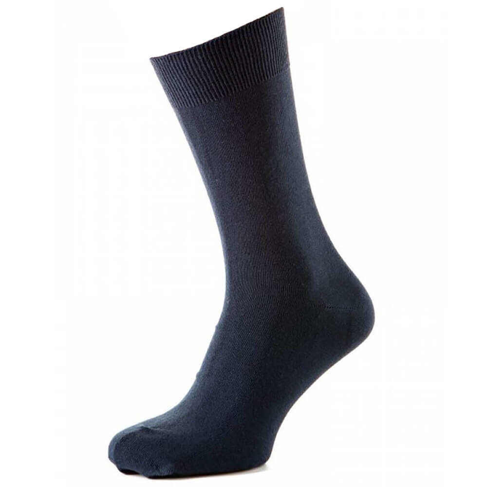 Шкарпетки чоловічі класичні з бавовни, осінь/зима, синій MansSet