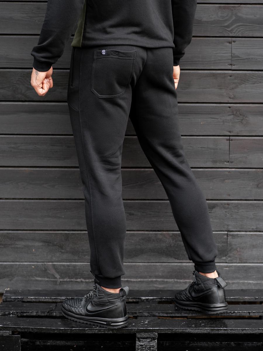 Теплые спортивные штаны BEZET Basic black'20 - Фото 1