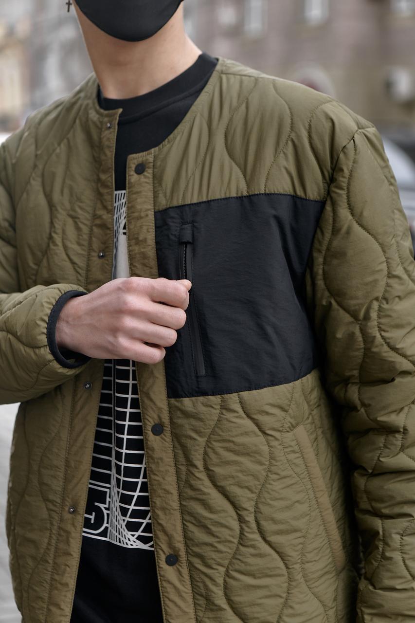 Стеганая куртка хаки от бренда TURWEAR - Фото 4