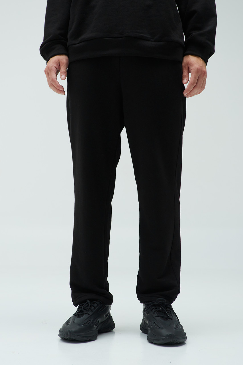 Спортивні штани чорні на гумці модель Ліберті від бренду ТУР TURWEAR - Фото 2