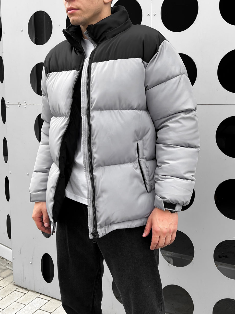 Чоловіча зимова куртка-пуховик Reload Simple сірий - Фото 5