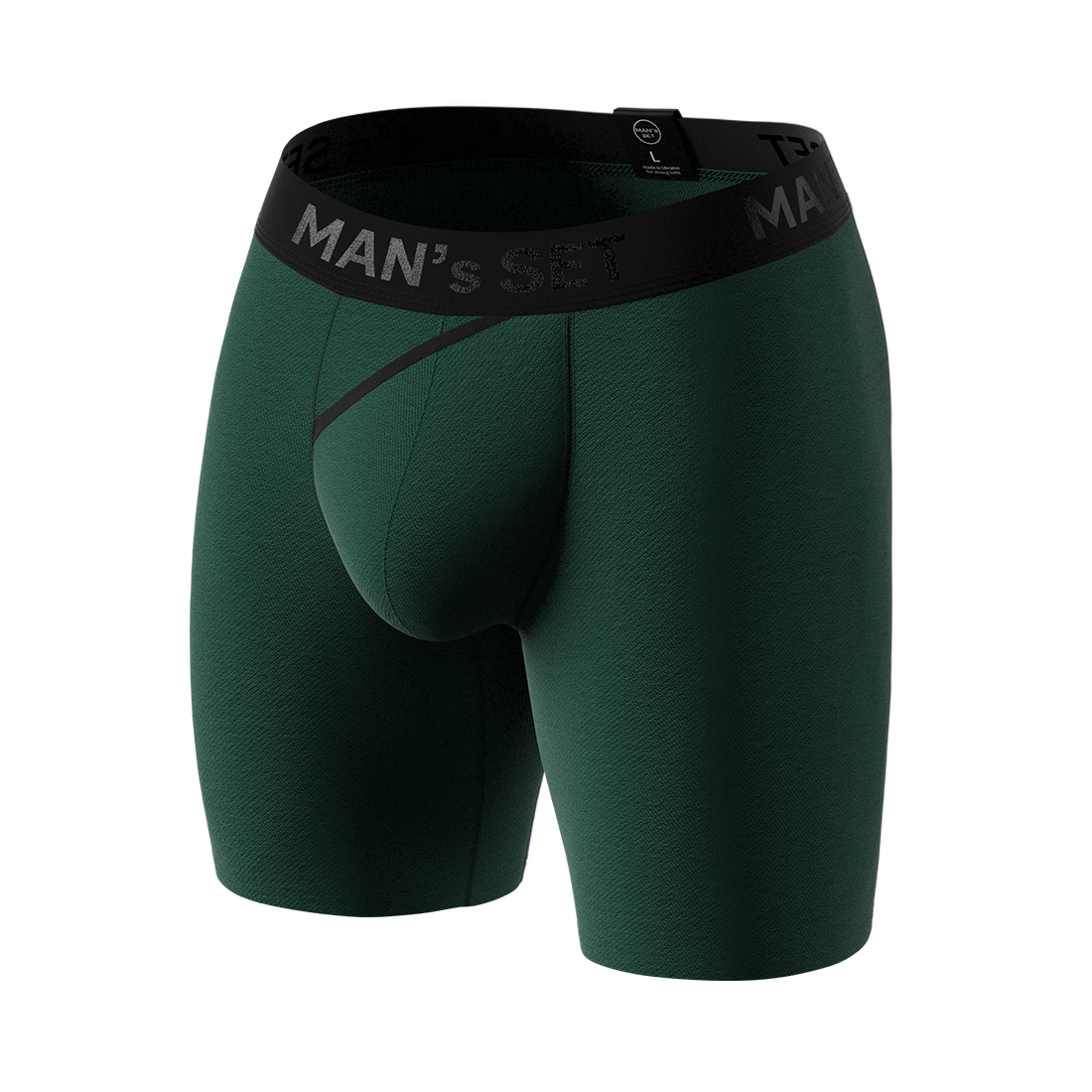 Мужские анатомические боксеры из хлопка, Anatomic Long 2.0, Black Series, тёмно-зелёный MansSet