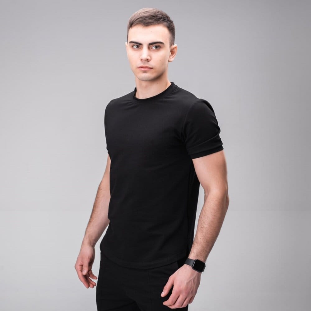 Чоловіча футболка базова однотонна оливкова Pobedov Nebo POBEDOV