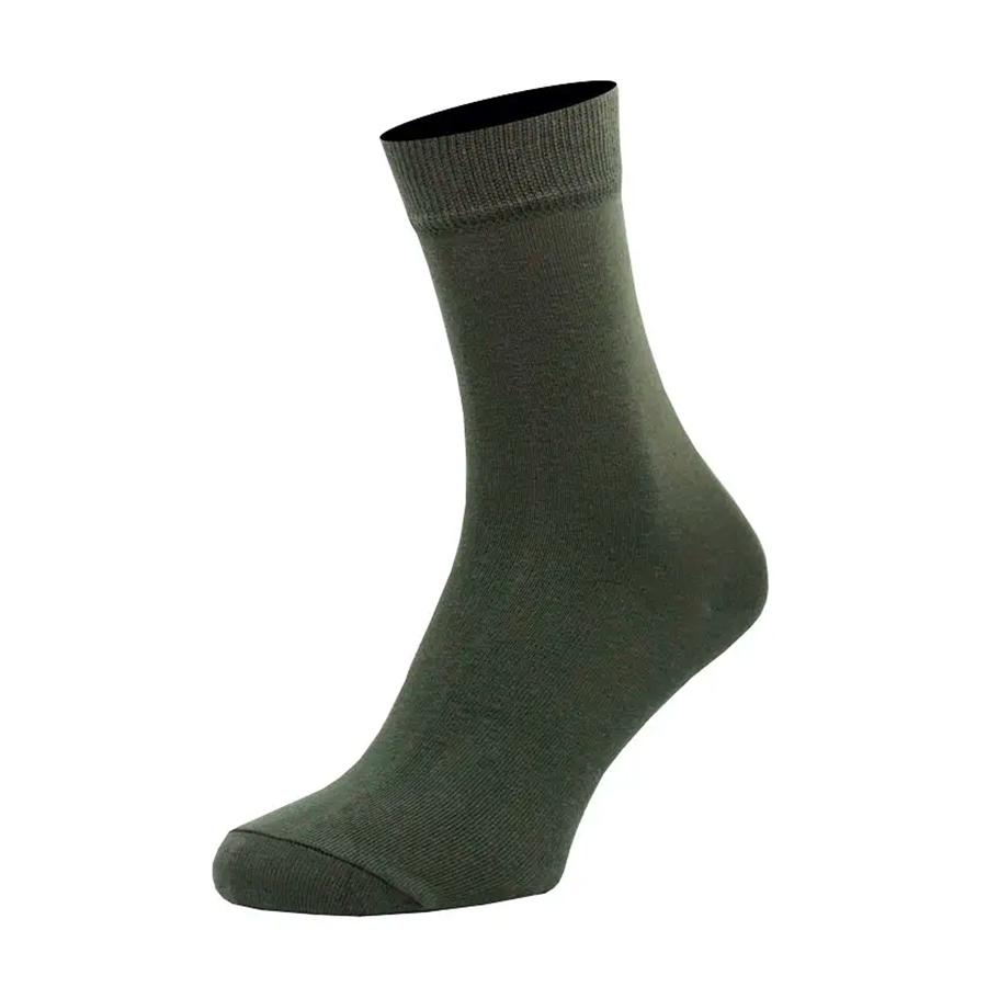 Шкарпетки чоловічі кольорові з бавовни, однотонні, темно-зелений MansSet