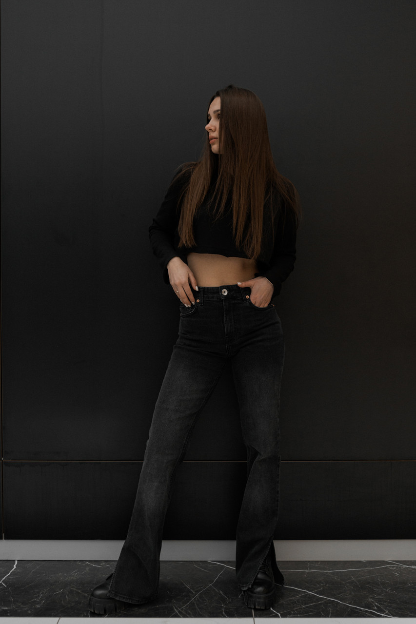 Джинси розрізи Джойс темно-сірі від бренду ТУР TURWEAR - Фото 8