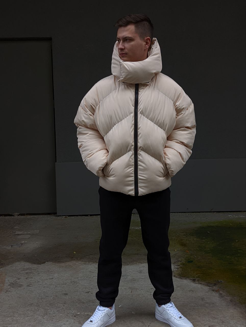 Чоловіча зимова куртка-пуховик Reload Quadro пудрова - Фото 3