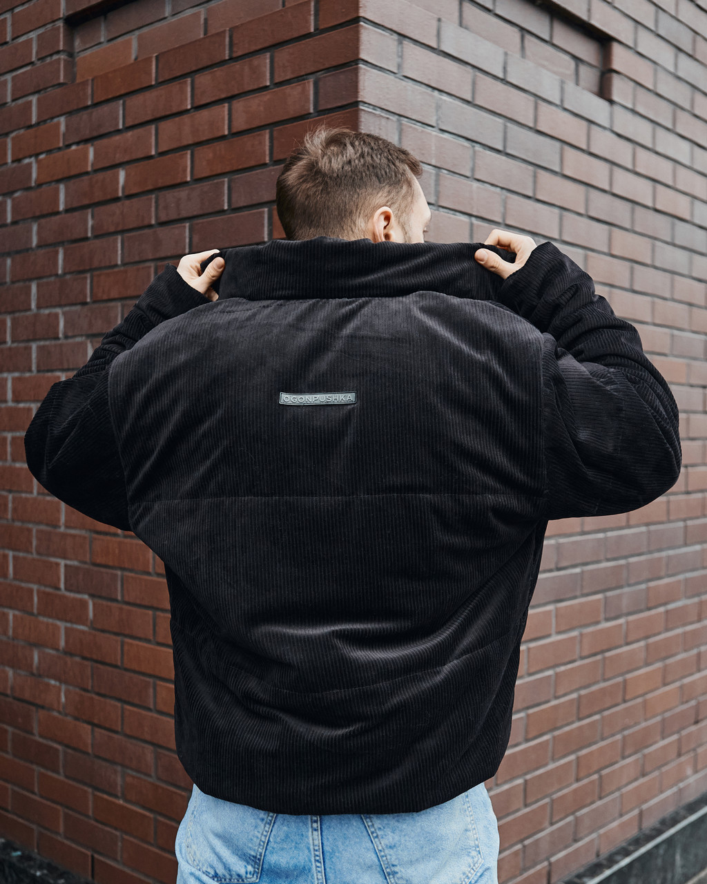 Куртка демисезонная мужская OGONPUSHKA Yard вельветовая черная Пушка Огонь - Фото 9