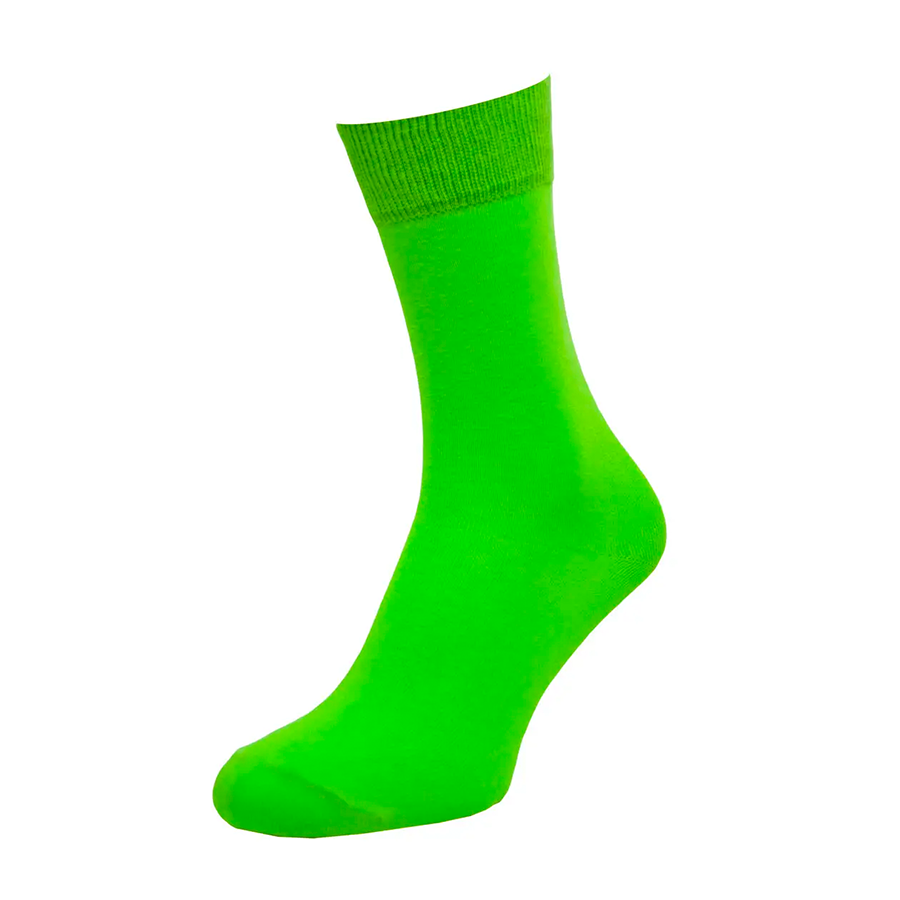 Шкарпетки чоловічі кольорові з бавовни, однотонні, салатовий MansSet - Фото 1