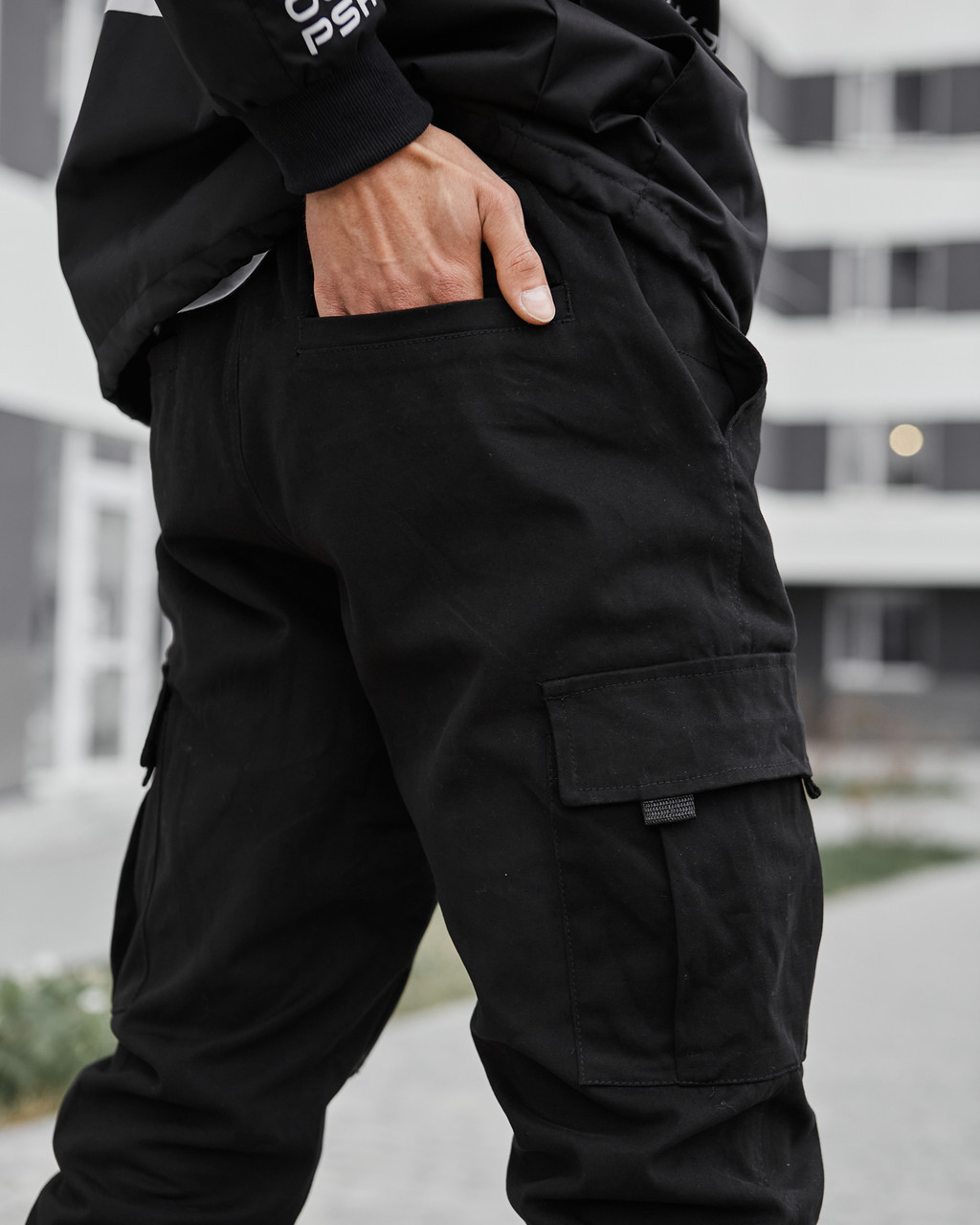 Теплі штани карго чоловічі OGONPUSHKA Slot чорні Пушка Огонь - Фото 4