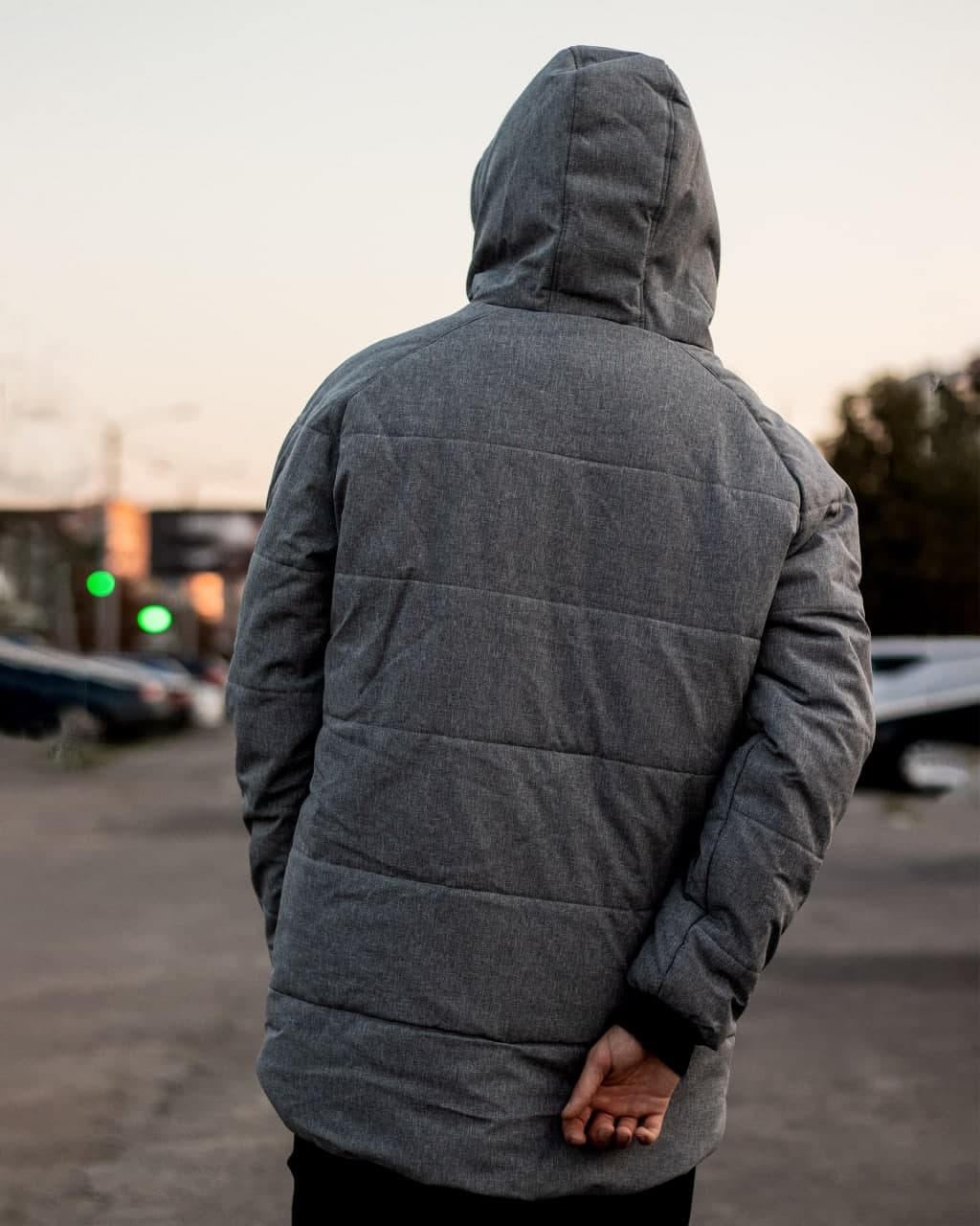 Чоловіча зимова курточка Haipp Stark сірого кольору тепла - Фото 1
