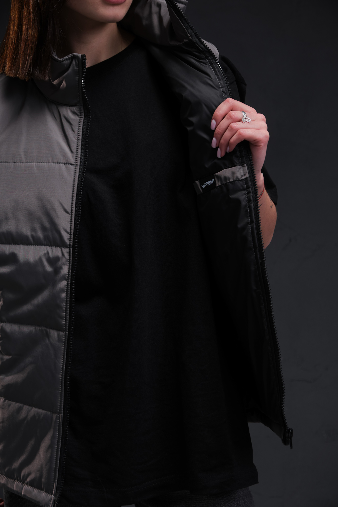 Куртка Жилетка Without Dark Gray Woman - Фото 2