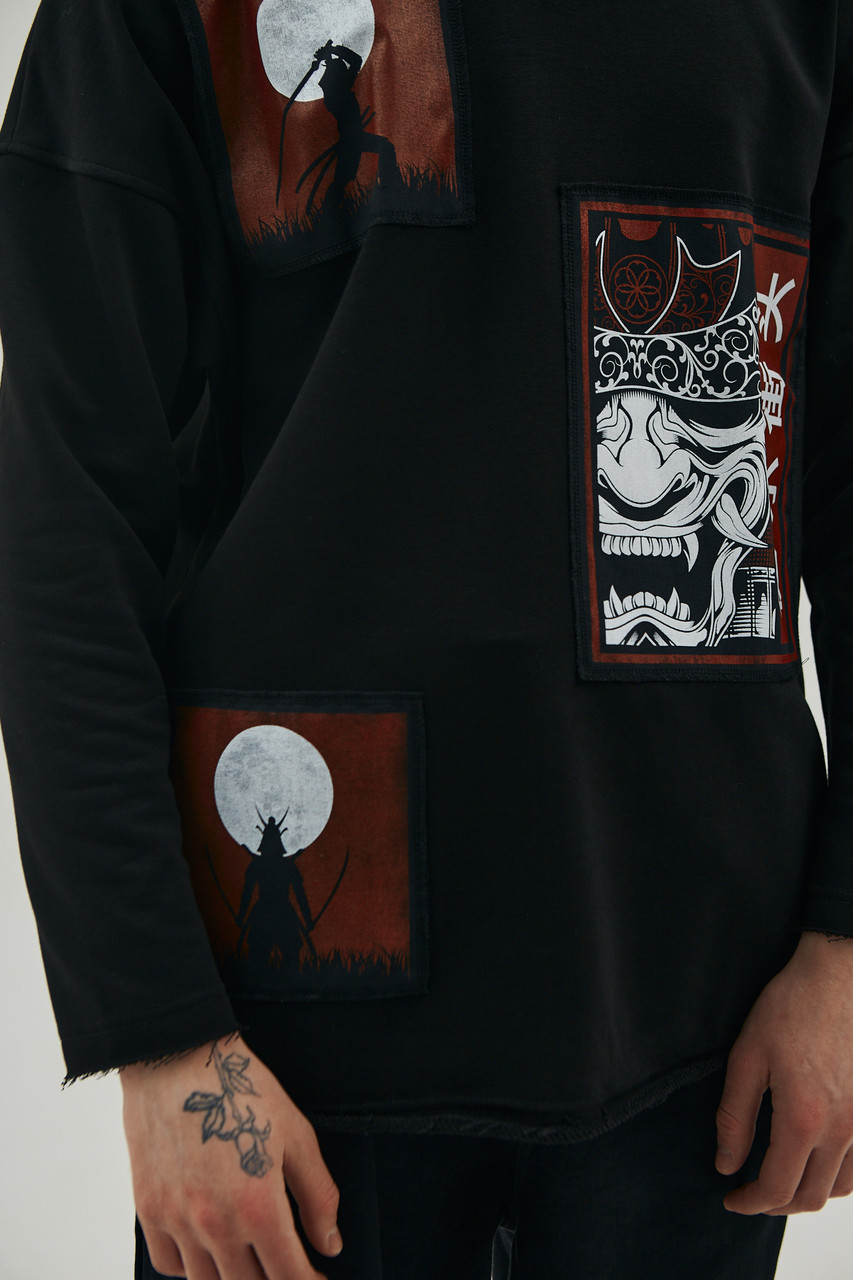 Чоловічий лонгслів чорний від бренду ТУР Японія TURWEAR - Фото 7