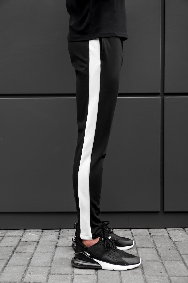Спортивные штаны bezet zipp black white'18 - Фото 2