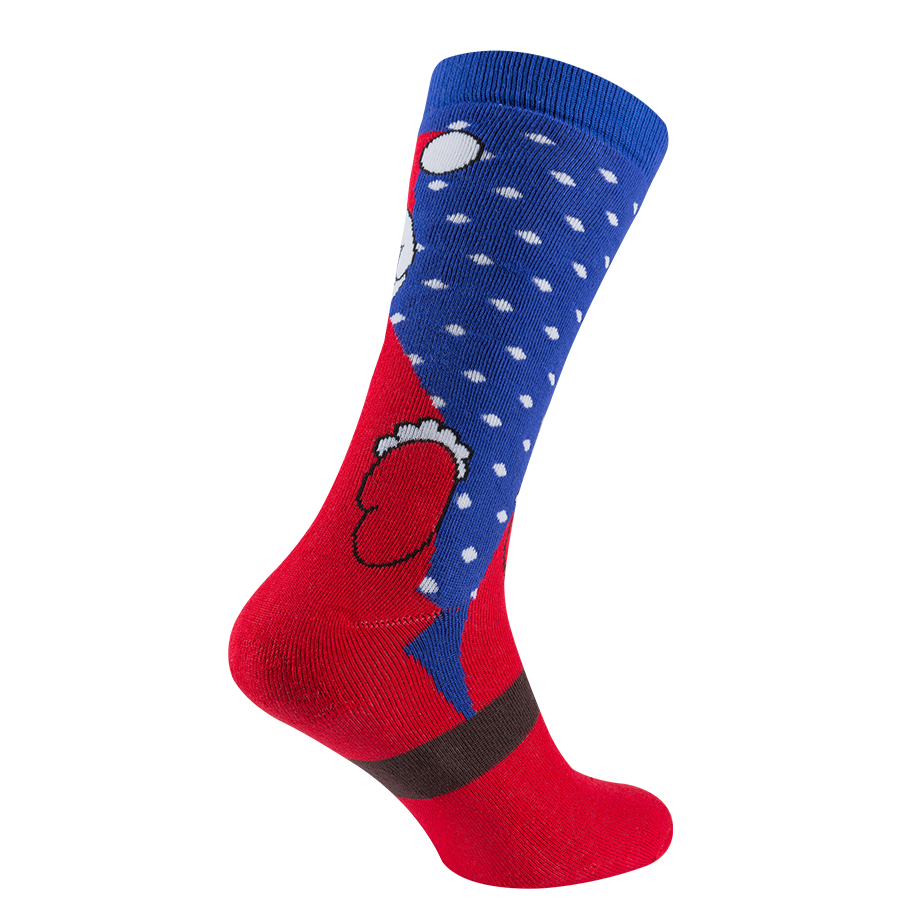 Шкарпетки новорічні унісекс, Санта на синьому MansSet - Фото 2