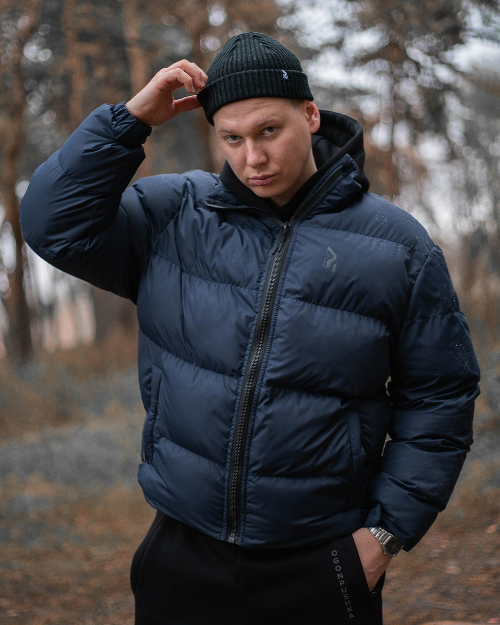 Зимова чоловіча куртка Homie 2.0 Recycle темно-синій Пушка Огонь - Фото 8