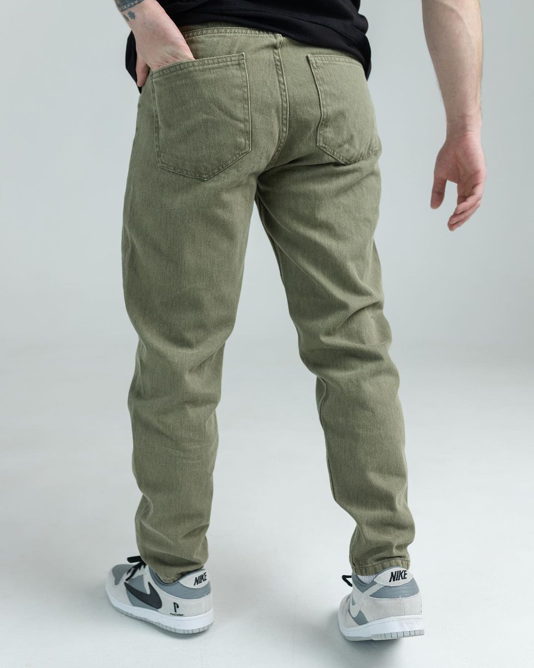 Пісочні чоловічі джинси бойфренди BEZET PATCHED - Фото 1