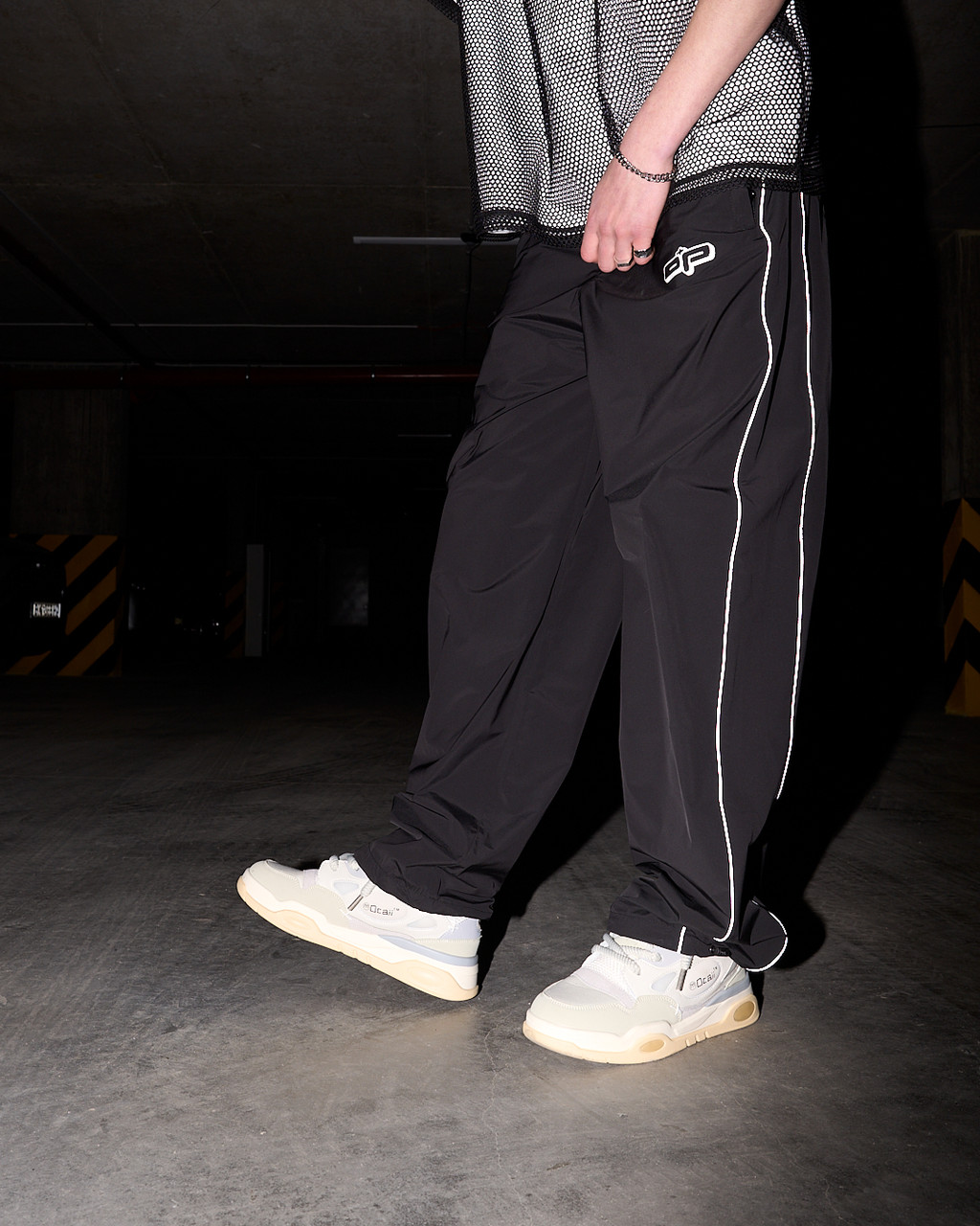 Cпортивні штани оверсайз OGONPUSHKA Twain чорні з рефлективом - Фото 6