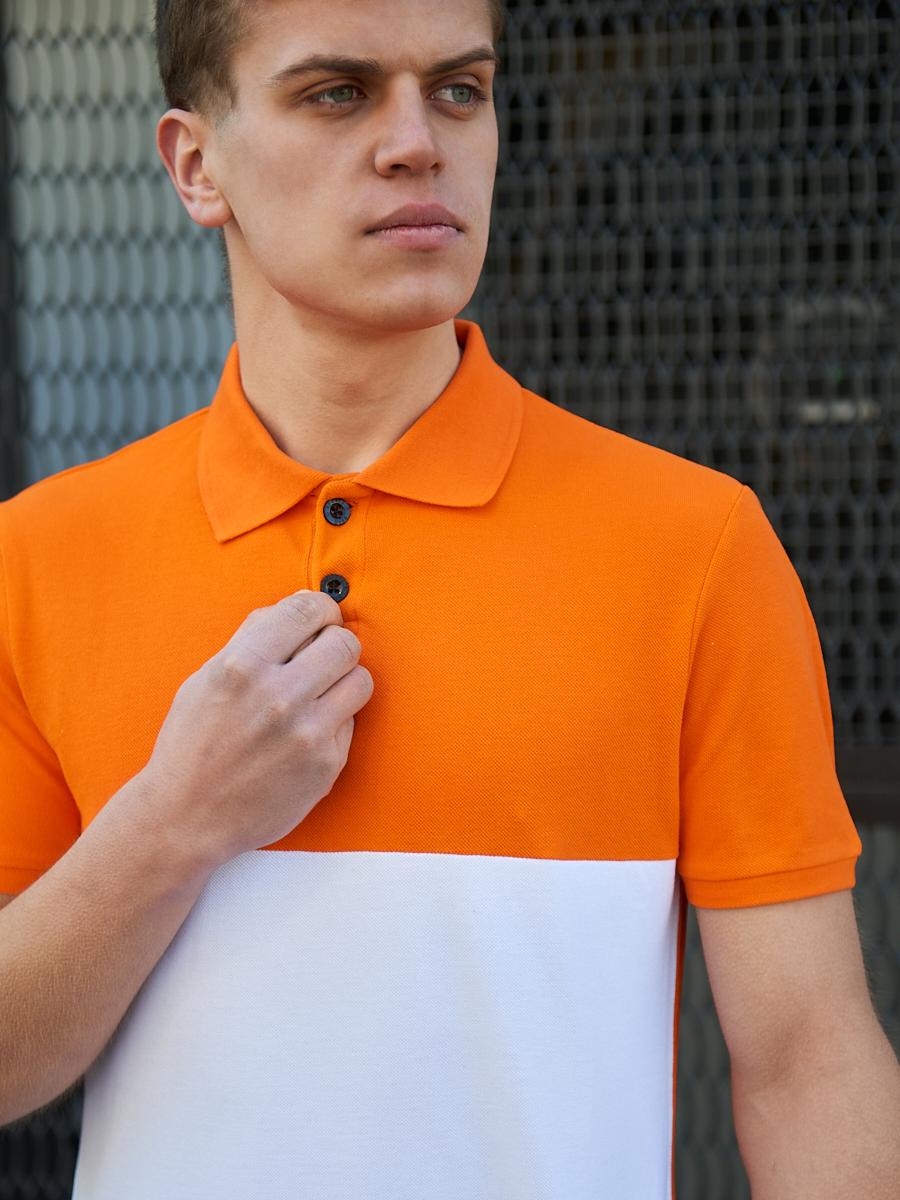 Футболка Polo BEZET Young orange / white 2.0'20 - Фото 2