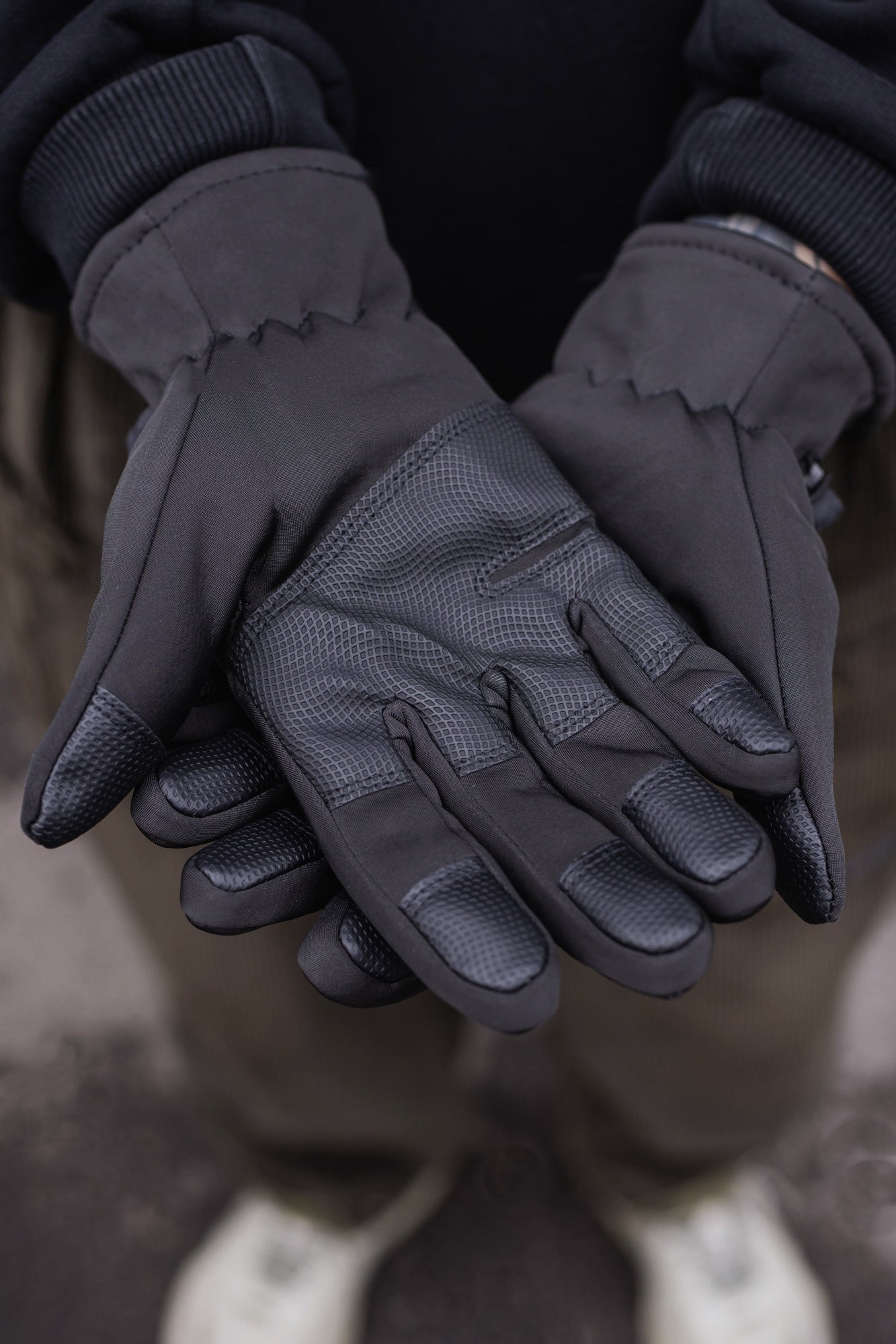 Сенсорные Перчатки Without Gloves Softshell 16-12 Black Man - Фото 1