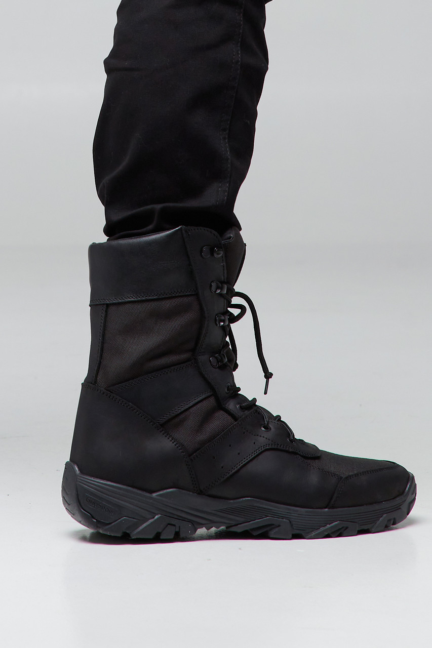 Ботинки берцы мужские натуральная кожа, черные, модель Вариор TURWEAR - Фото 6