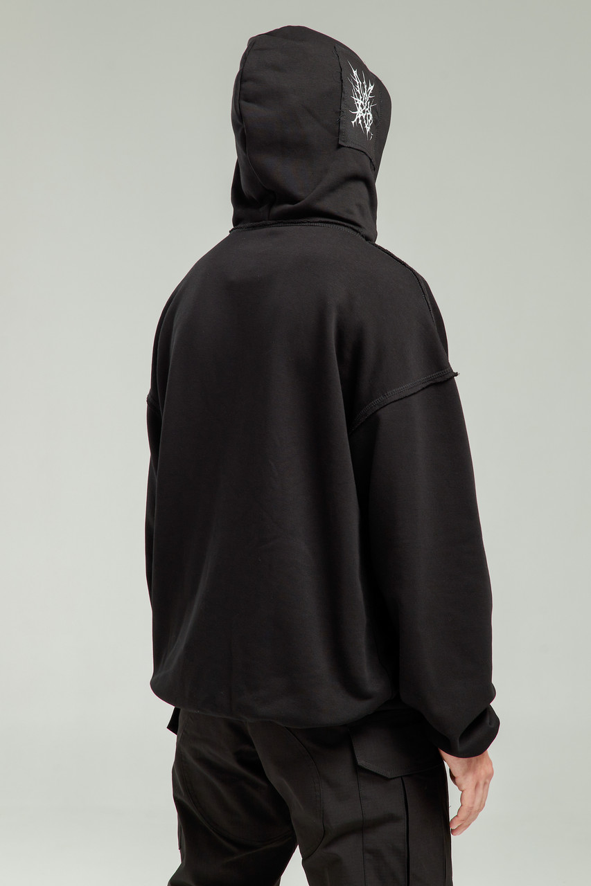 Худі чоловічий чорний з принтами від бренду ТУР модель Фрідом розмір S, M, L TURWEAR - Фото 1