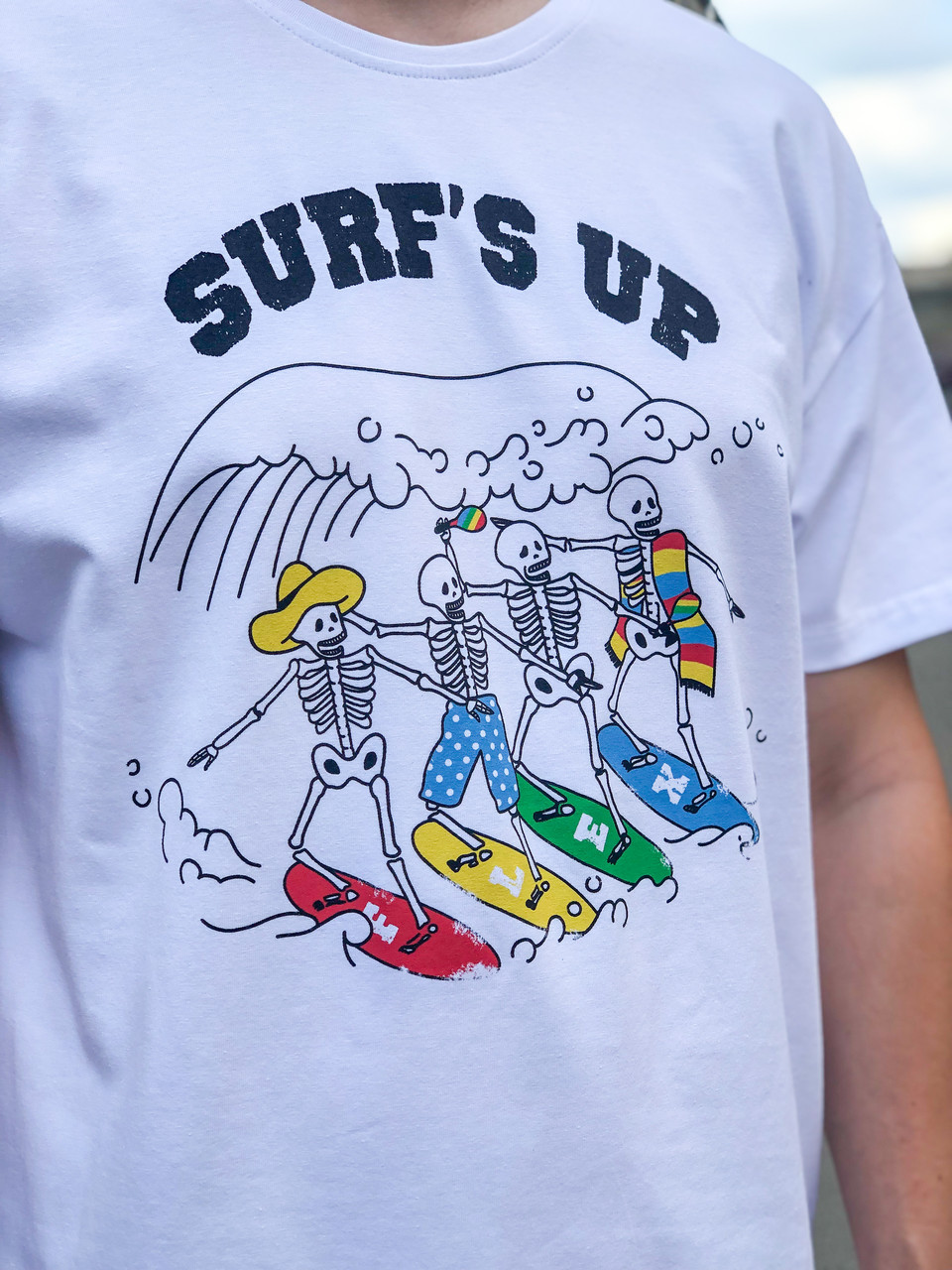 Футболка мужская белая с принтом Surf TURWEAR - Фото 4