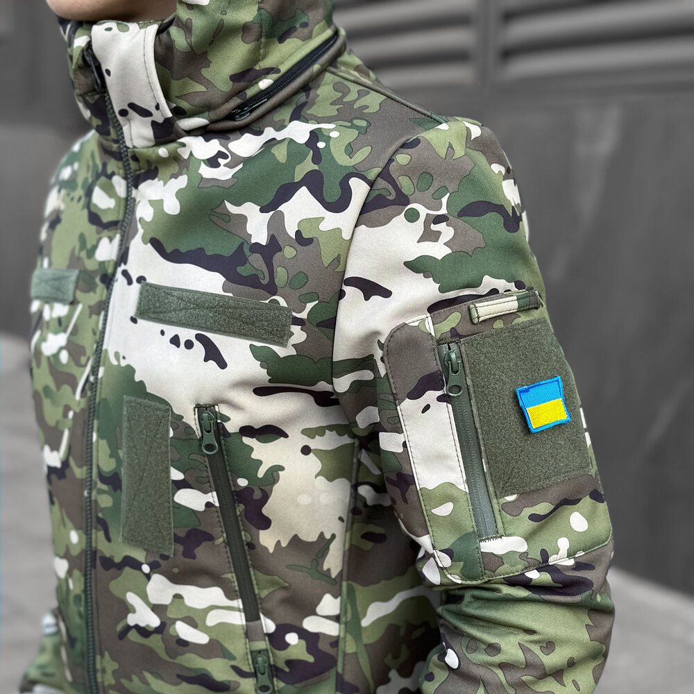 Куртка чоловіча демісезонна з капюшоном Мультикам Pobedov Motive з липучками POBEDOV - Фото 2