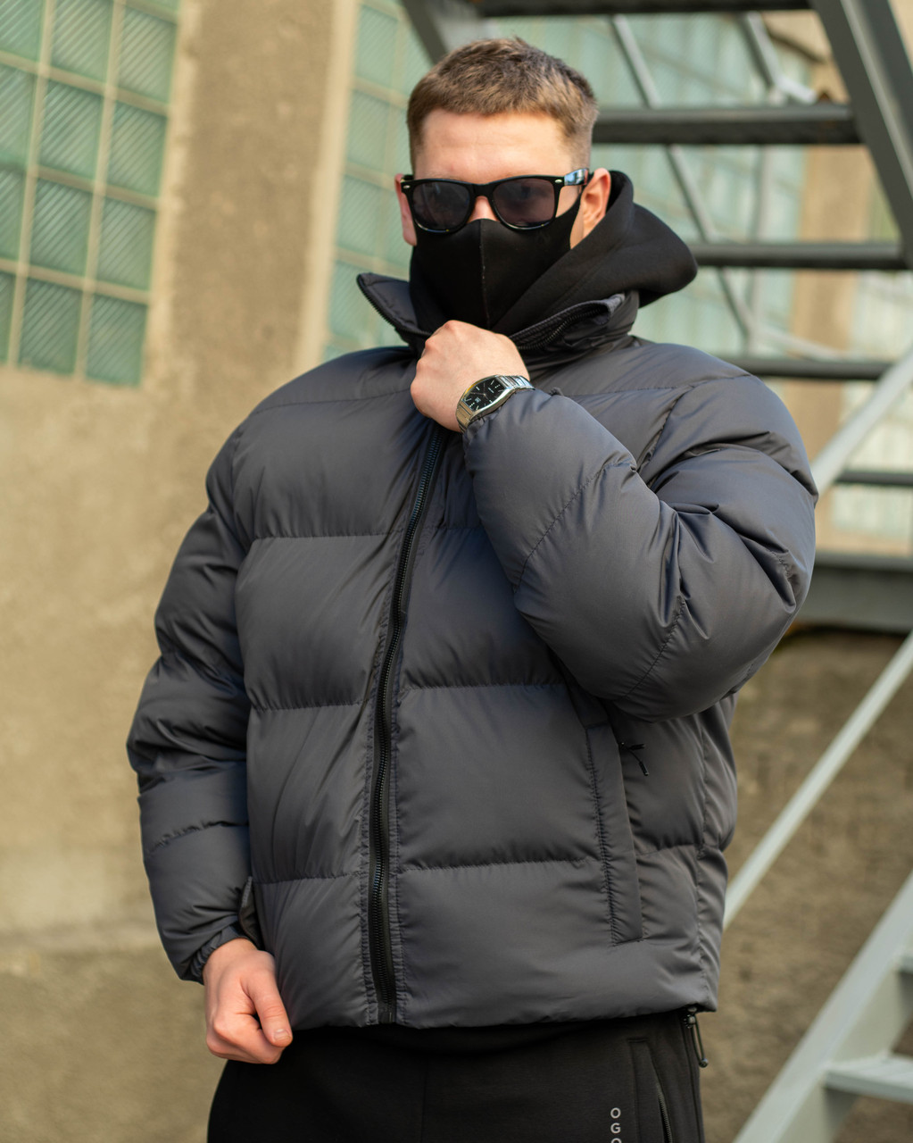 Зимняя мужская куртка Homie 2.0 Recycle графит Пушка Огонь - Фото 7