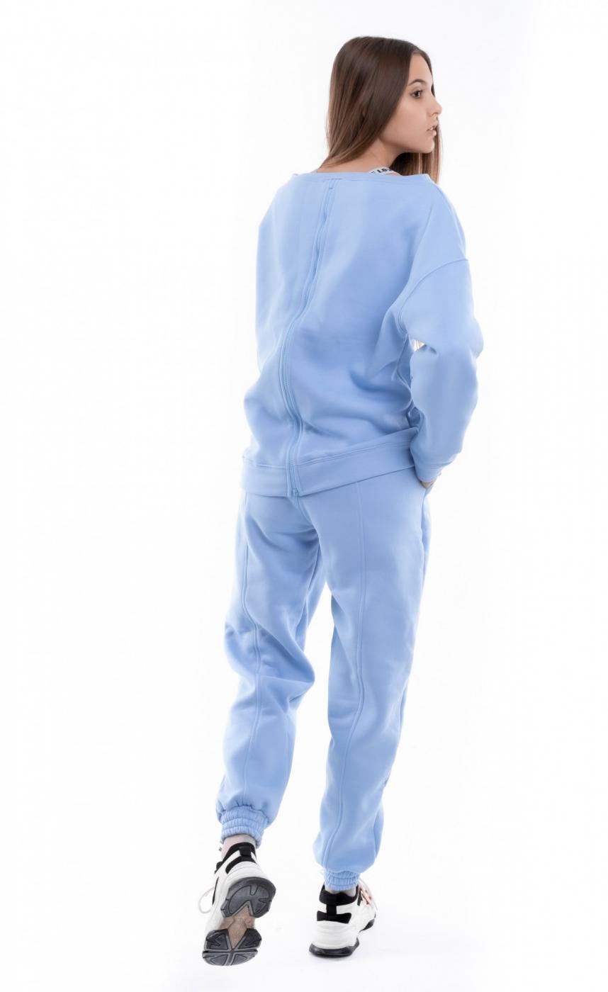 Світшоти Жіночий теплий Intruder Basic Oversize на флісі блакитний Intruder - Фото 4