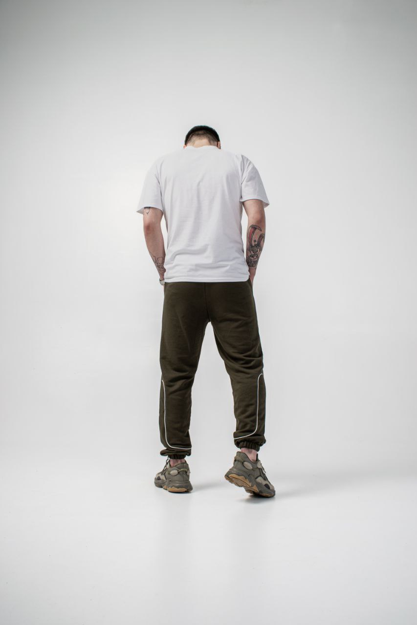 Мужские трикотажные спортивные штаны Reload Factor хаки  - Фото 3