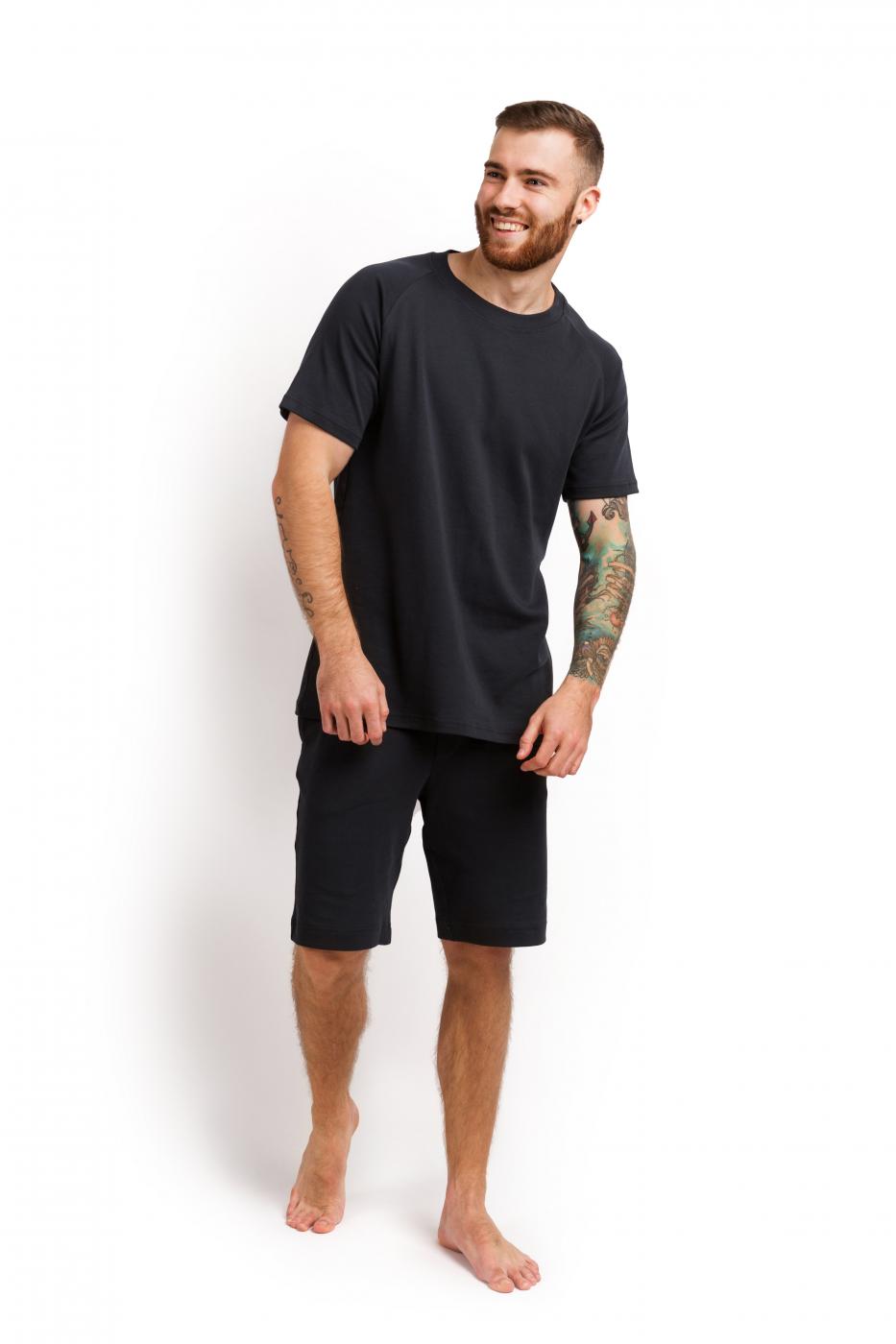 Пижама мужская (футболка і шорти) графітовий MansSet