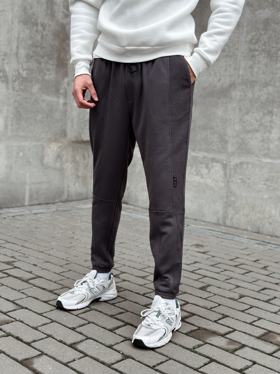 Чоловічі спортивні штани трикотажні Reload Rough сірі / Спортивки завуженні стильні демісезонні