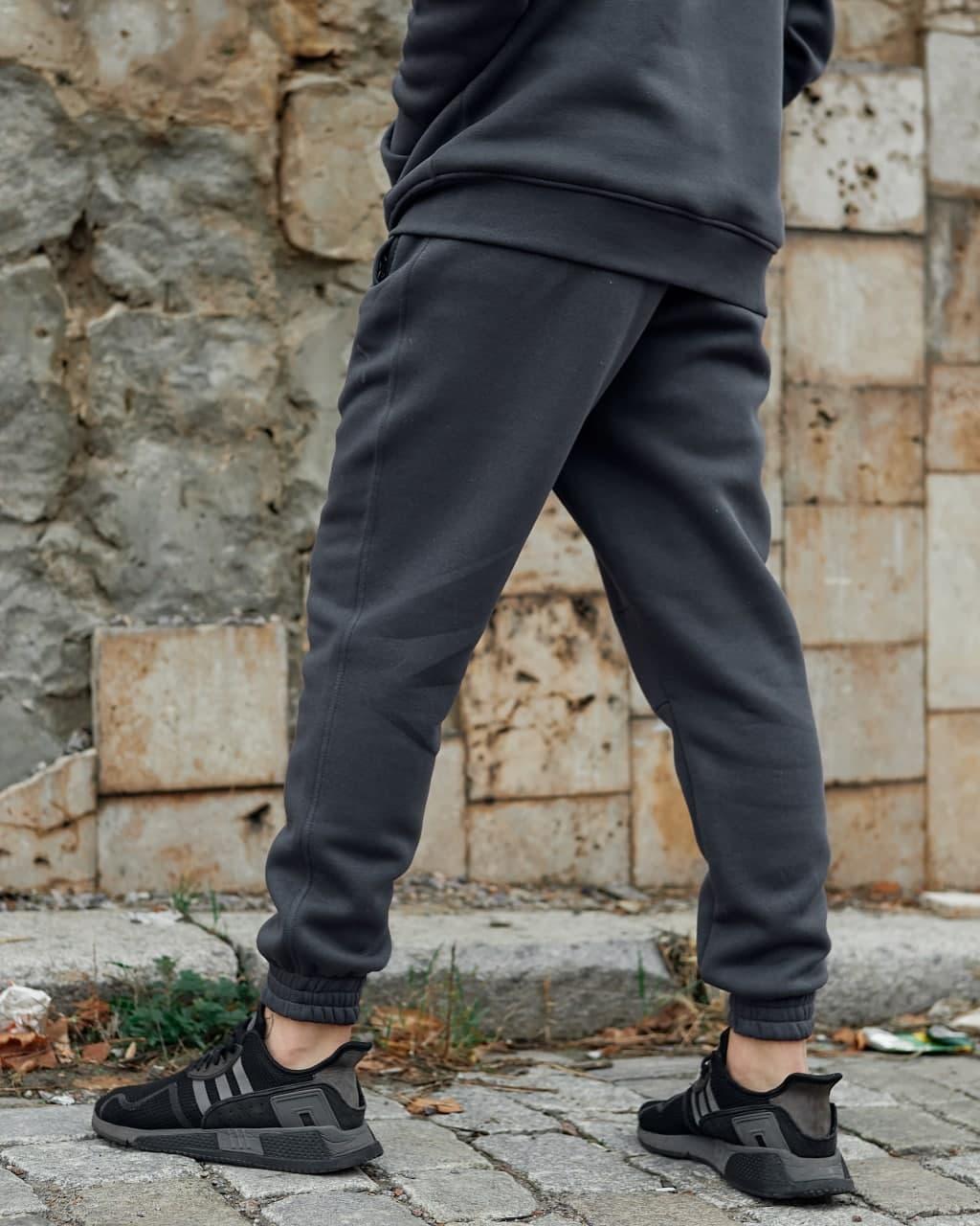 Теплі спортивні штани Jog 2.0 темно-сірі Пушка Огонь - Фото 3