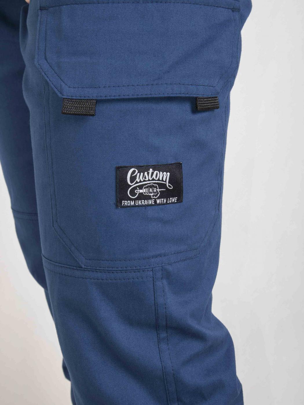Штани без начосу Custom Wear Cargo Premium сині  - Фото 2