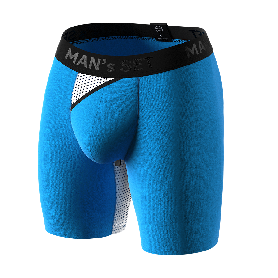 Чоловічі анатомічні боксери, Anatomic Long 2.0 Light, Black Series, блакитний MansSet - Фото 3