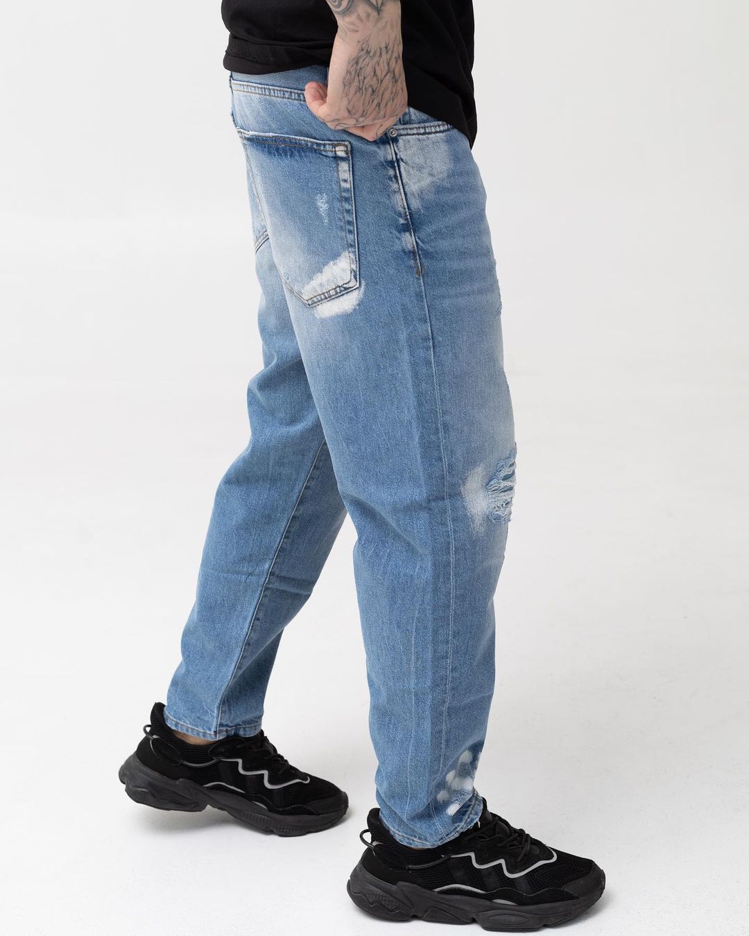 Базові сині джинси BEZET з потертостями - Фото 2