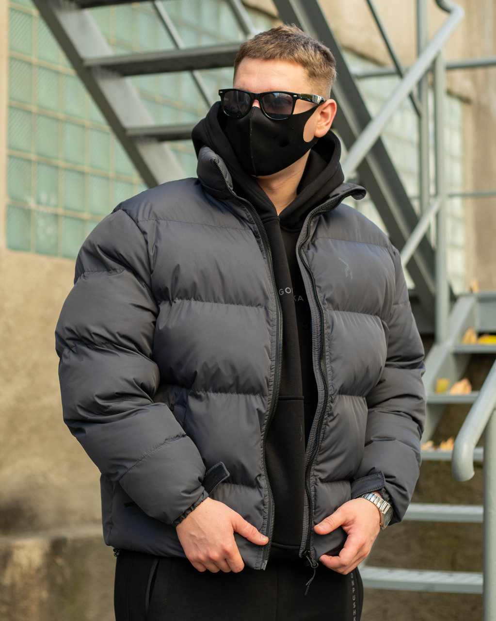 Зимняя мужская куртка Homie 2.0 Recycle графит Пушка Огонь - Фото 6