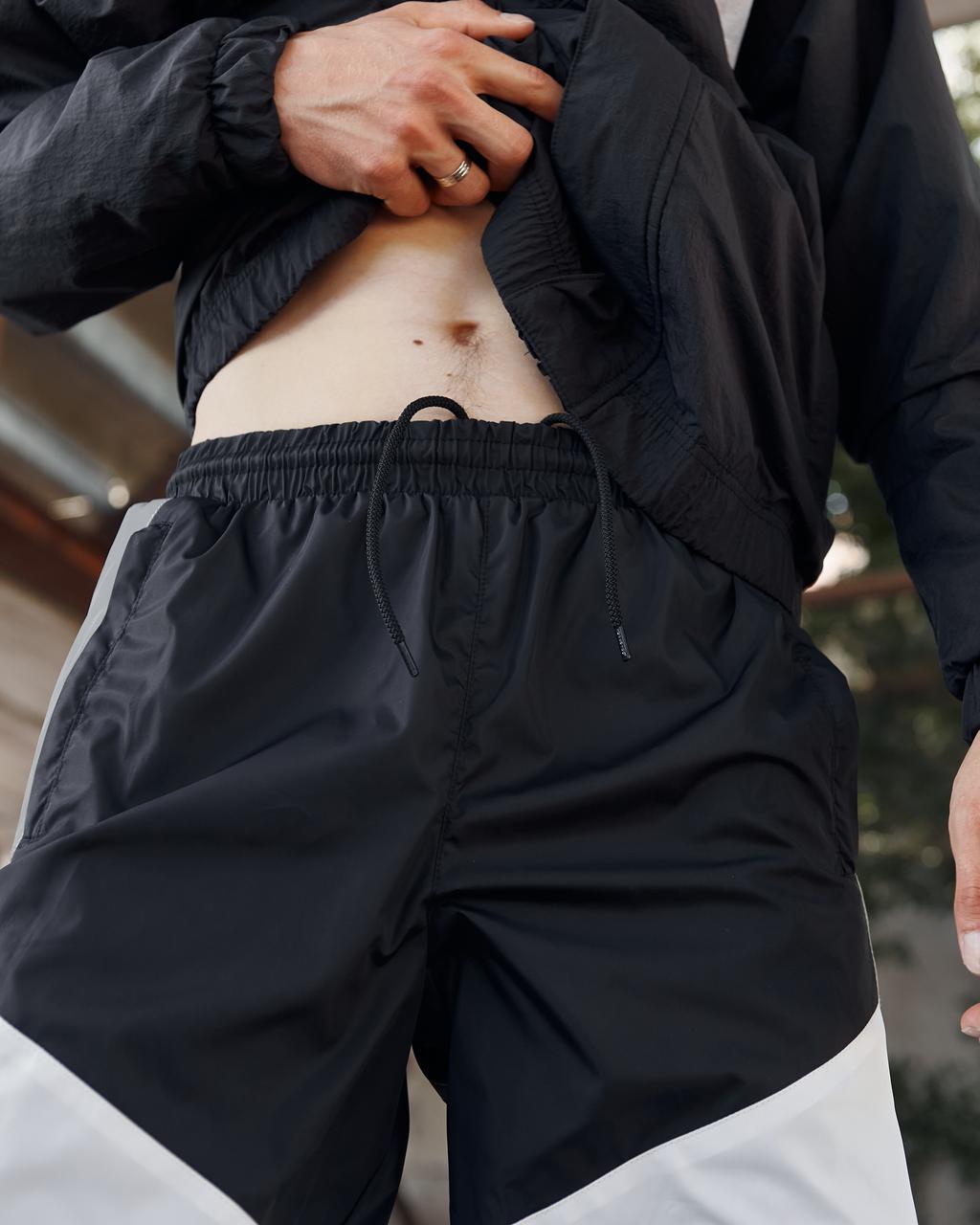 Теплі спортивні штани Split чорно-білі з рефлективом Пушка Огонь - Фото 7