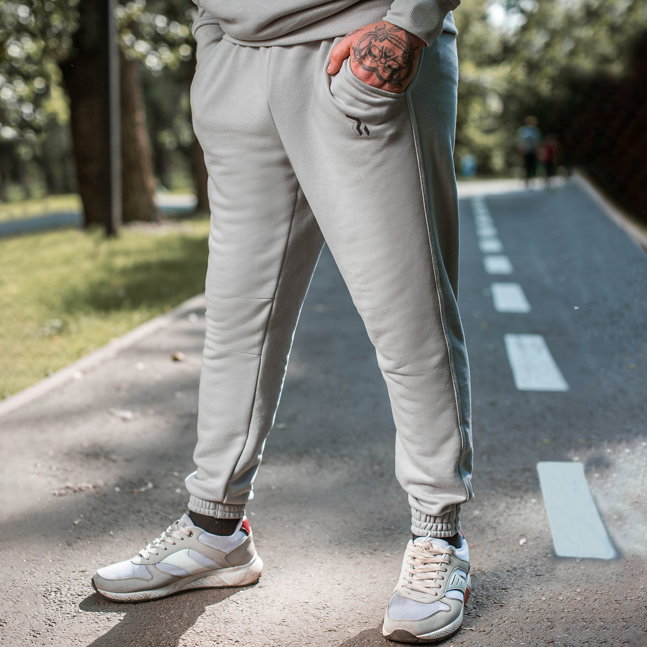 Спортивные штаны Jog 2.0 серые Пушка Огонь - Фото 4