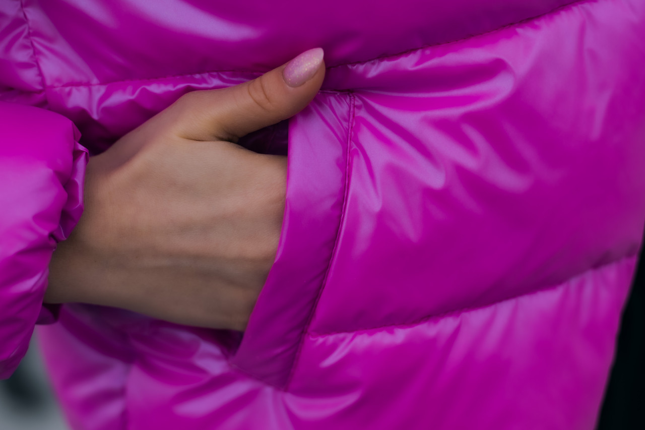 Куртка жіноча пуховик укорочений 'Bubble' від Intruder рожева - Фото 3