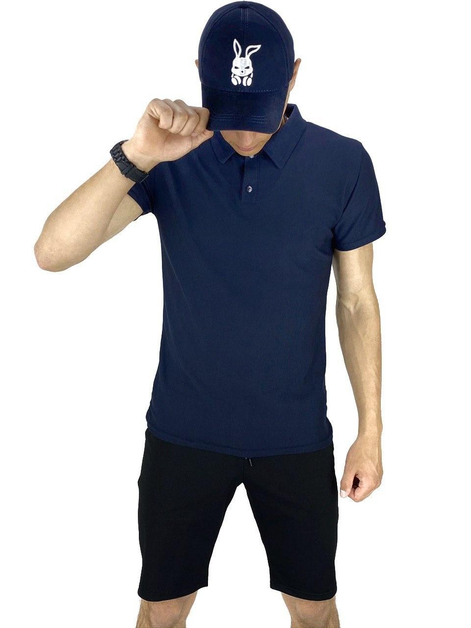 Костюм Intruder LaCosta річний (Чоловіча футболка поло, Чоловічі шорти трикотажні, Кепка) синій-чорний Intruder