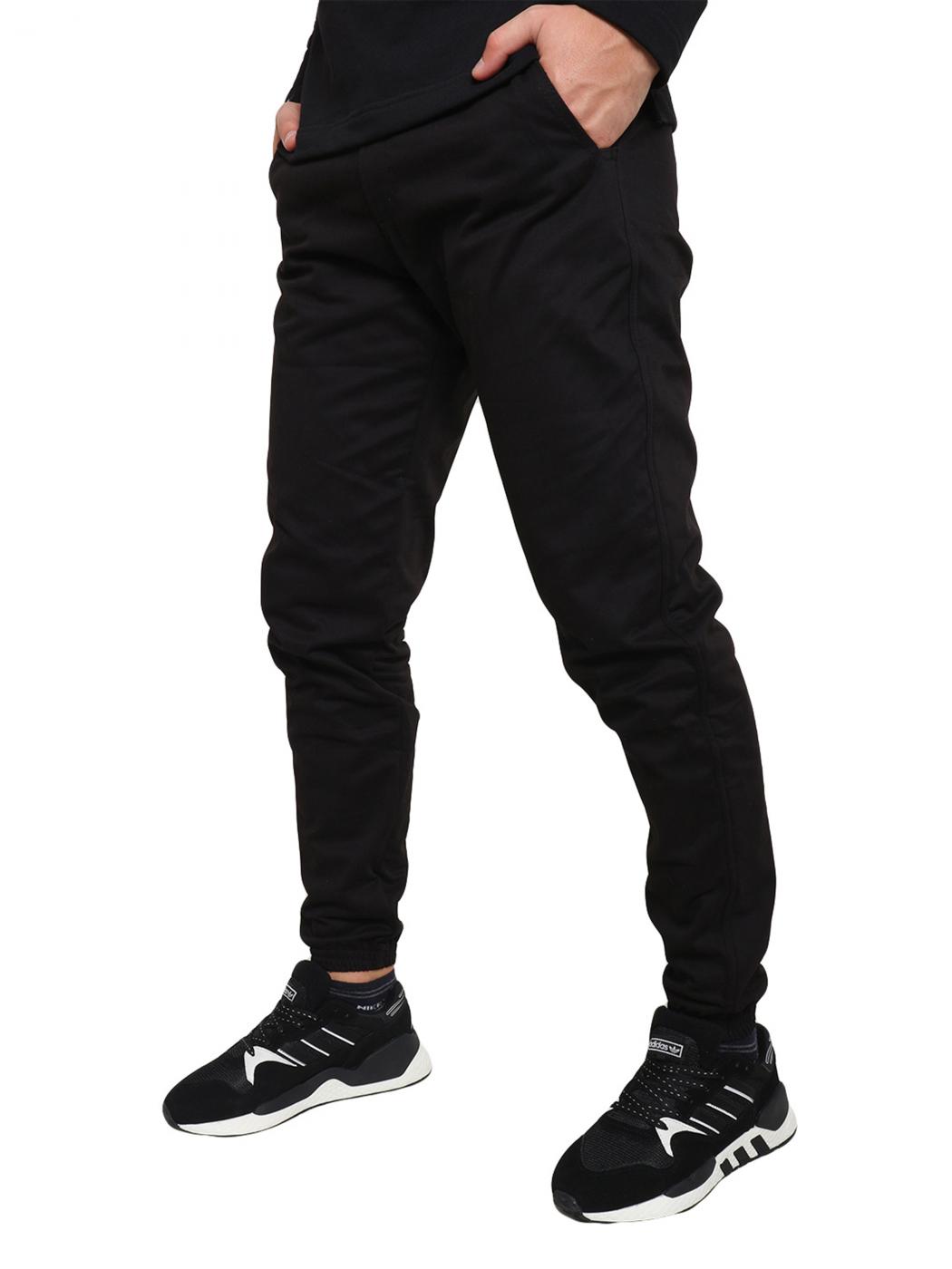 Штани Custom Wear джогери на флісі чорні  - Фото 3