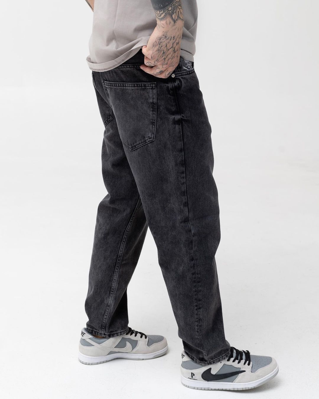 Базові темно-сірі джинси від BEZET з вишивкою - Фото 2