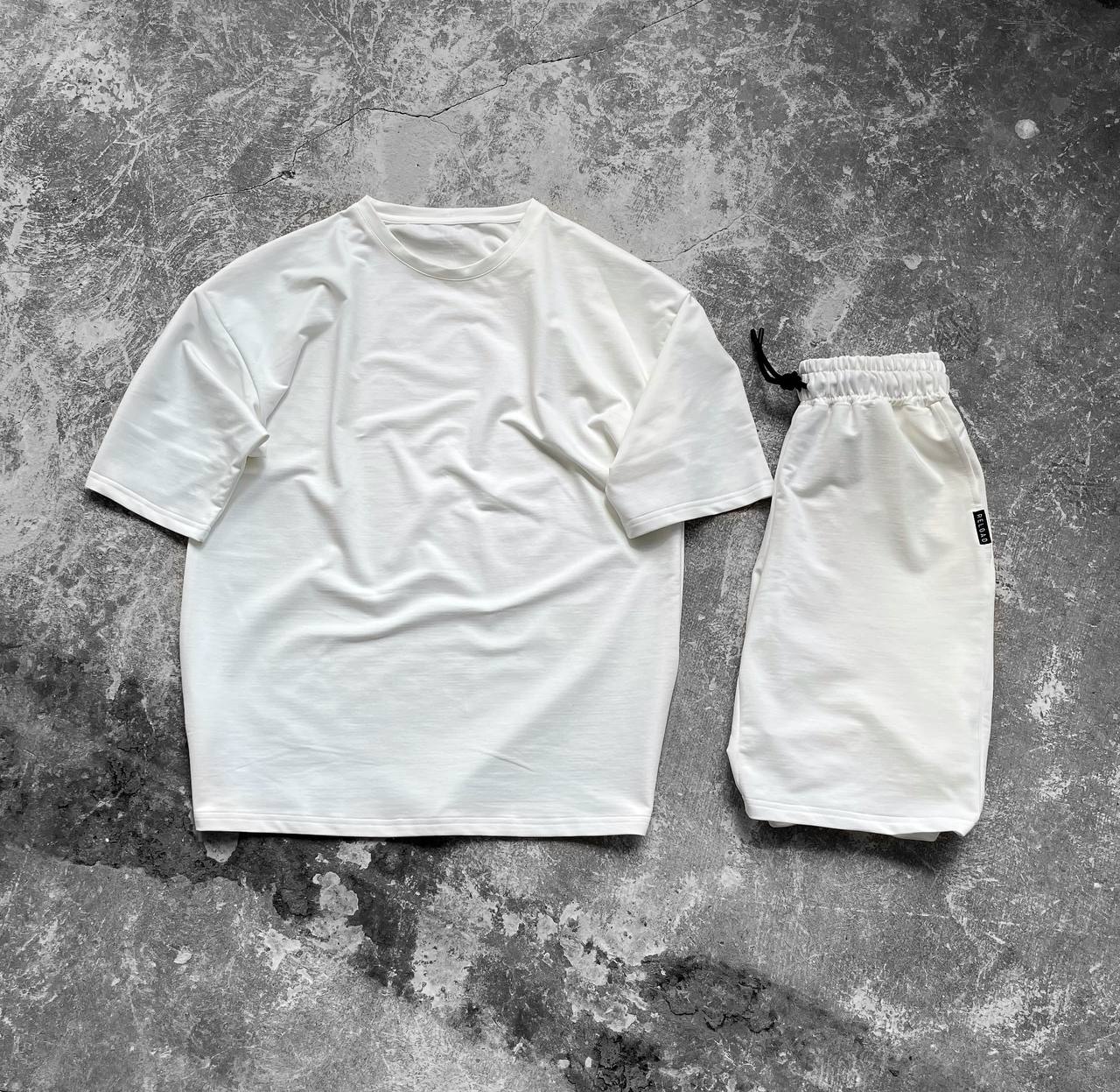 Мужской летний комплект футболка и шорты однотонный Reload TOM серый