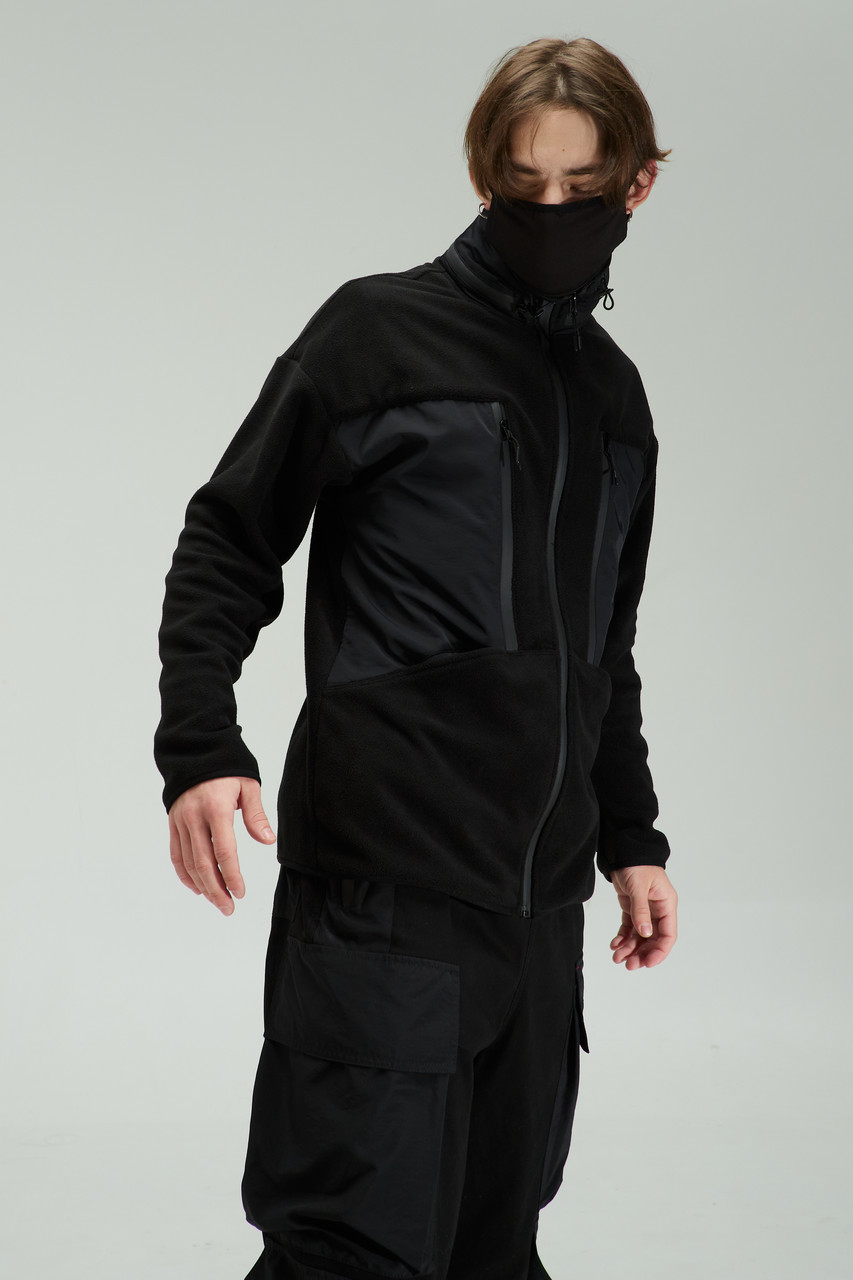 Кофта флисовая (зиппер) мужская черная от бренда ТУР модель Стелс TURWEAR - Фото 7
