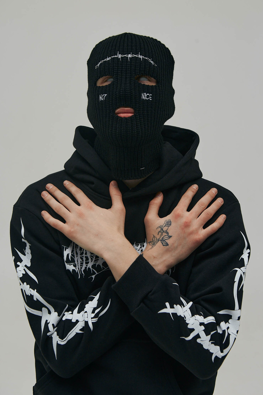 Худи на флисе мужской черный от бренда ТУР модель Дитя Свободы TURWEAR - Фото 5